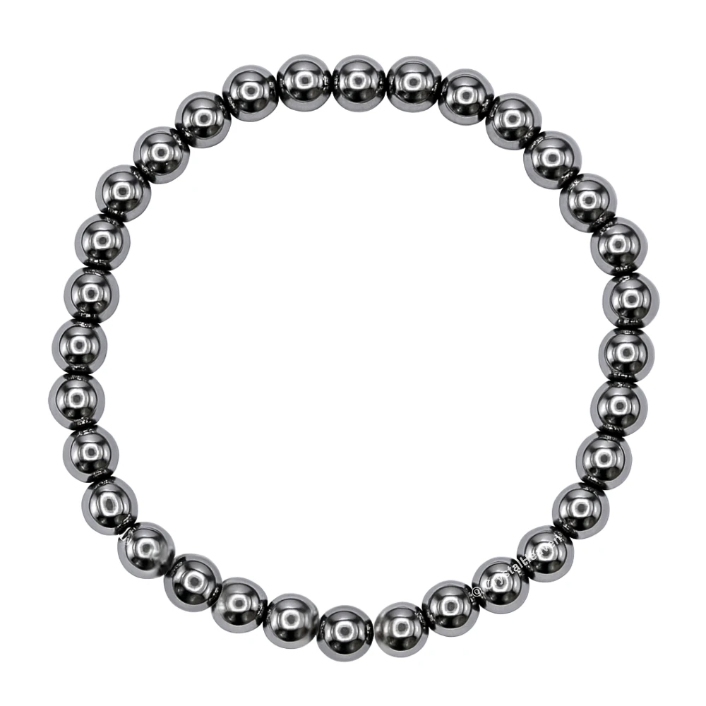 Silver Hematite Healing Crystal Bracelets - 6mm Beads