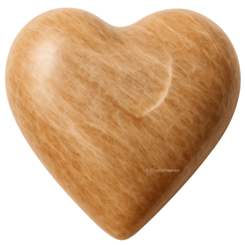 Cream Moonstone Heart