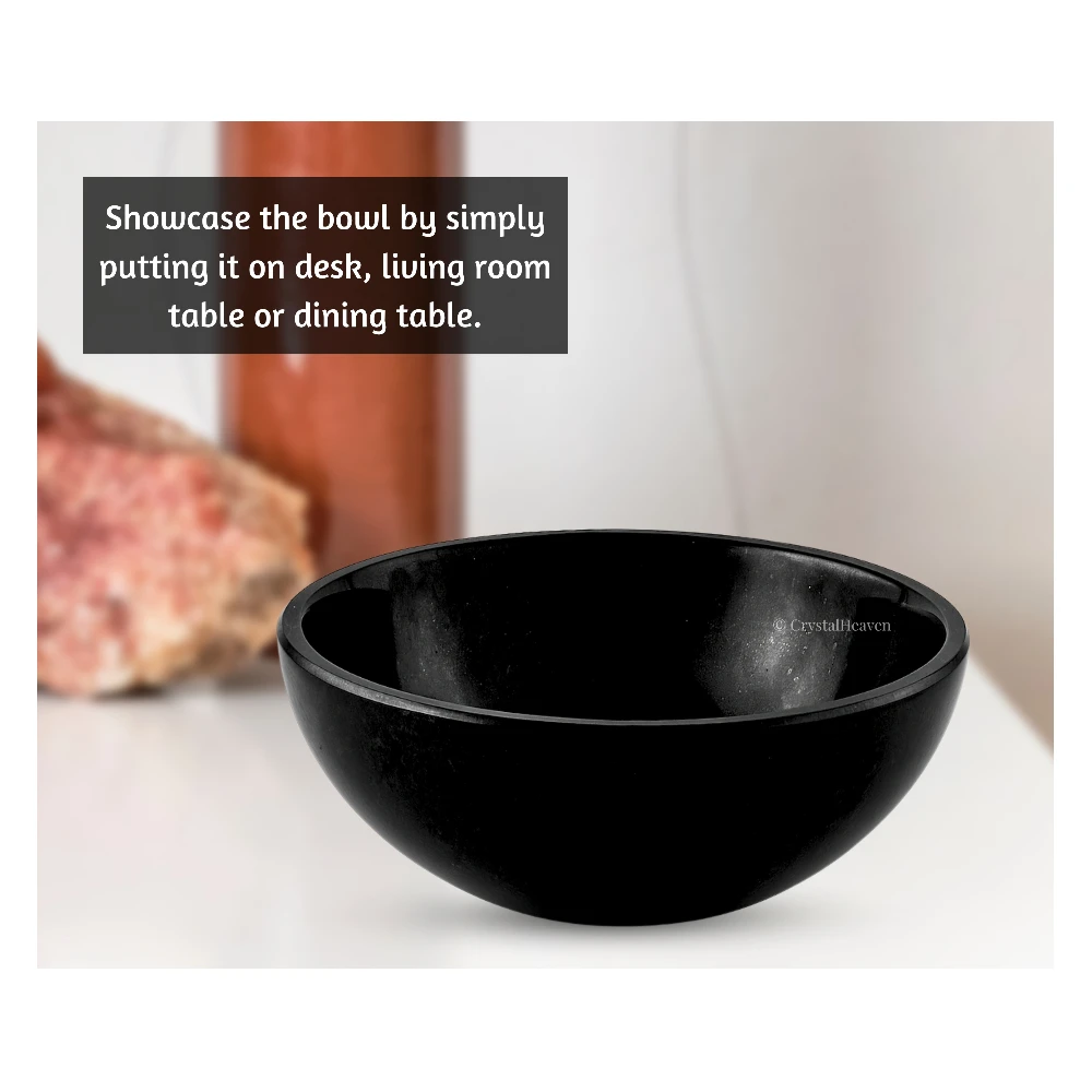 Black Tourmaline Crystal Bowl - 3 Inch