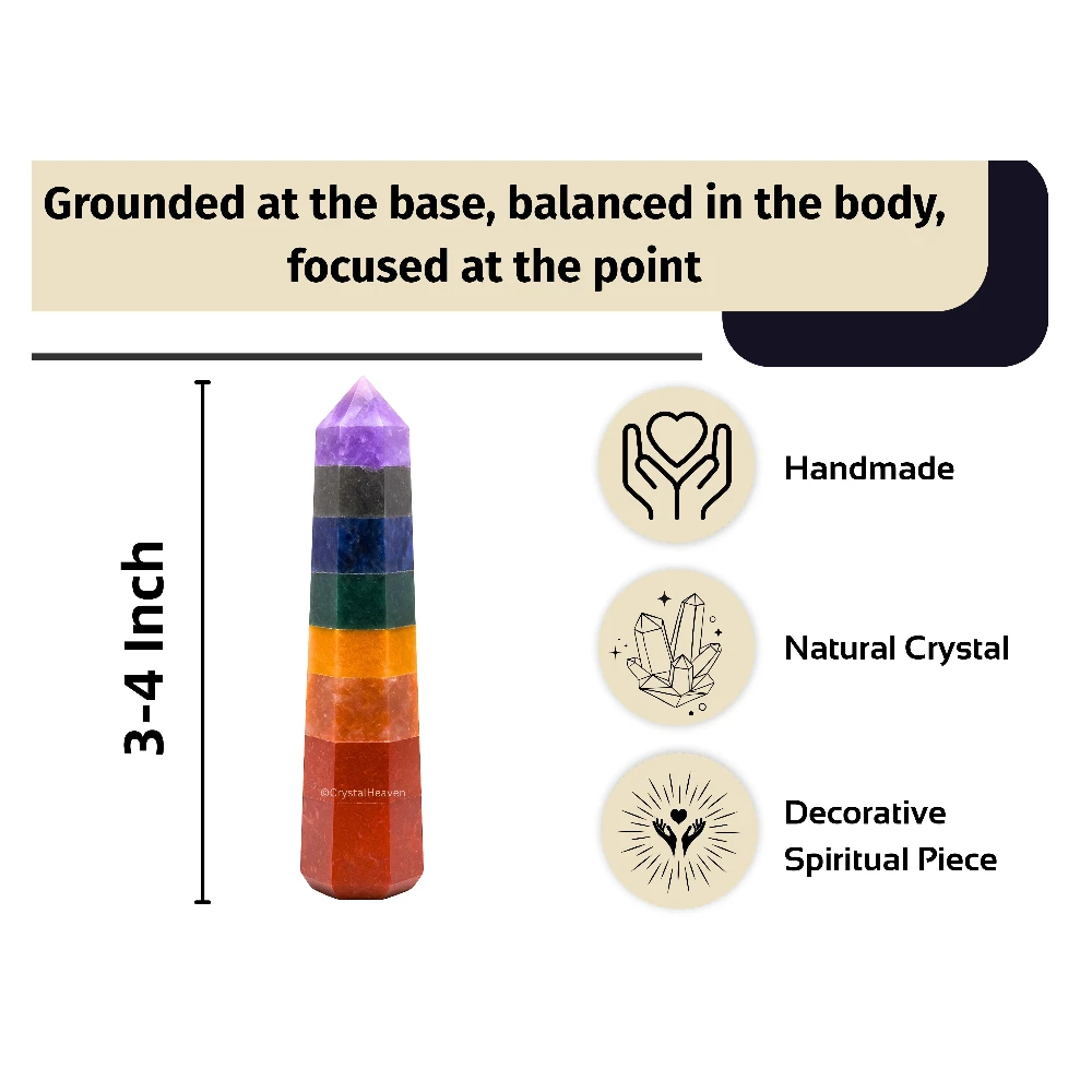 7 Chakra Tower (3" to 4" inch)