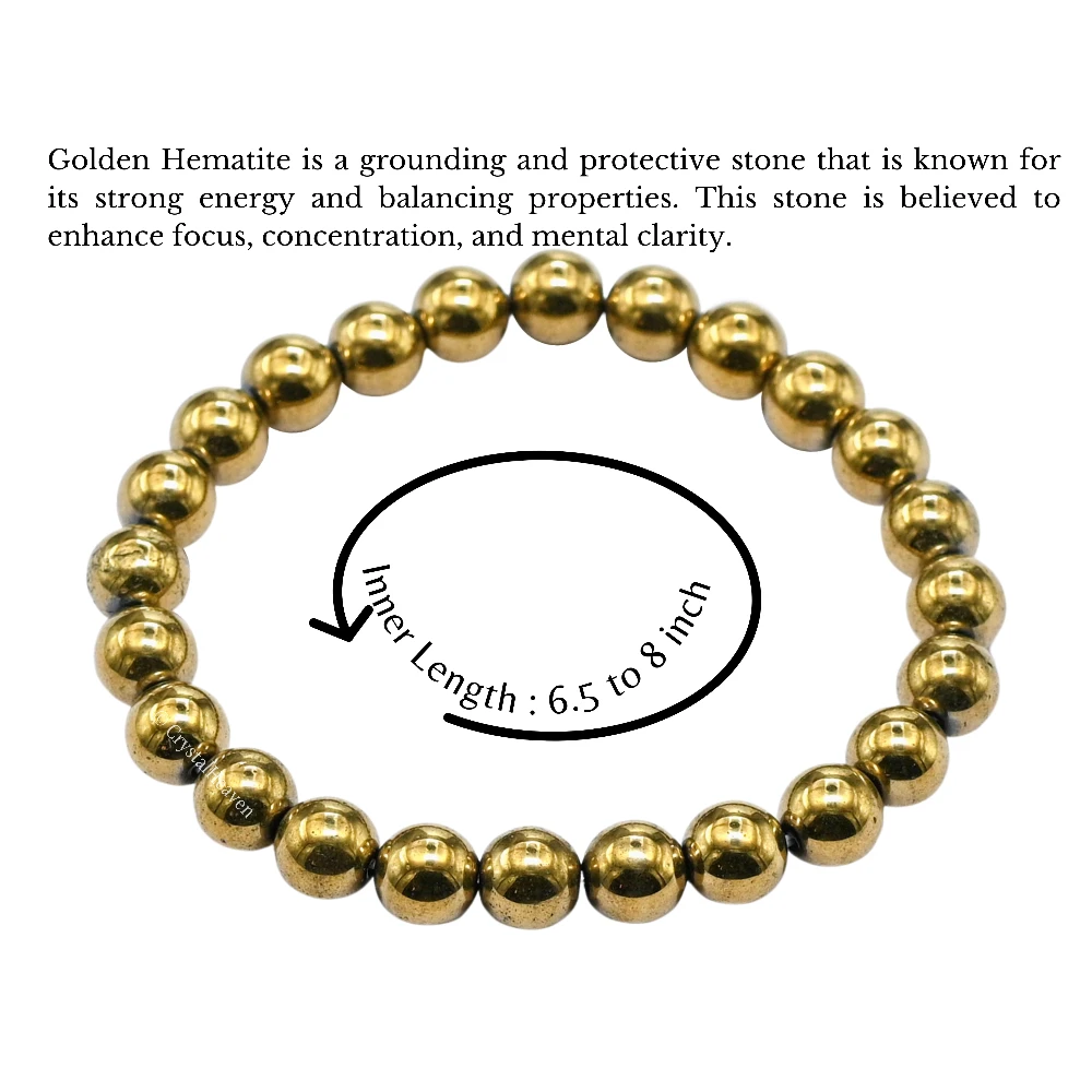 Golden Hematite Bracelet (Elastic)