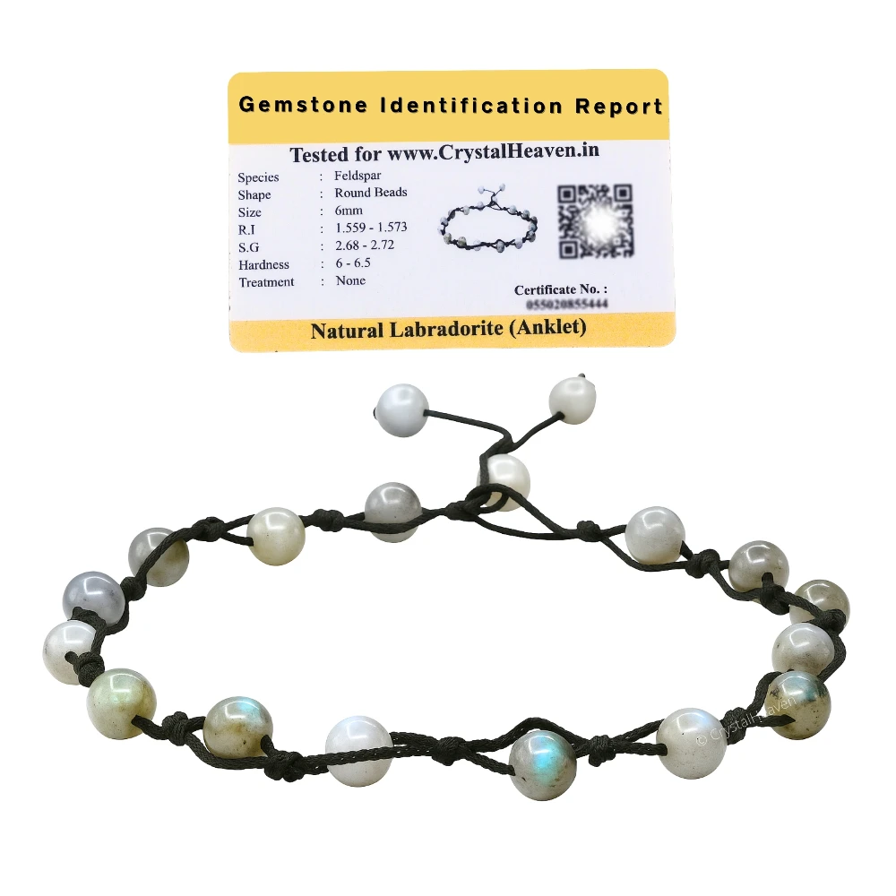 Labradorite Anklet (Hand Knotted)