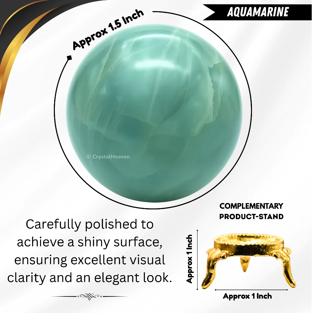 Aquamarine Sphere (1.5 Inch)