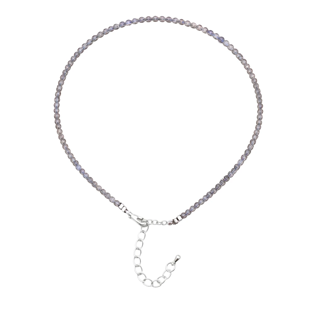 Labradorite Anklet - 2mm Faceted Beads (Silver)