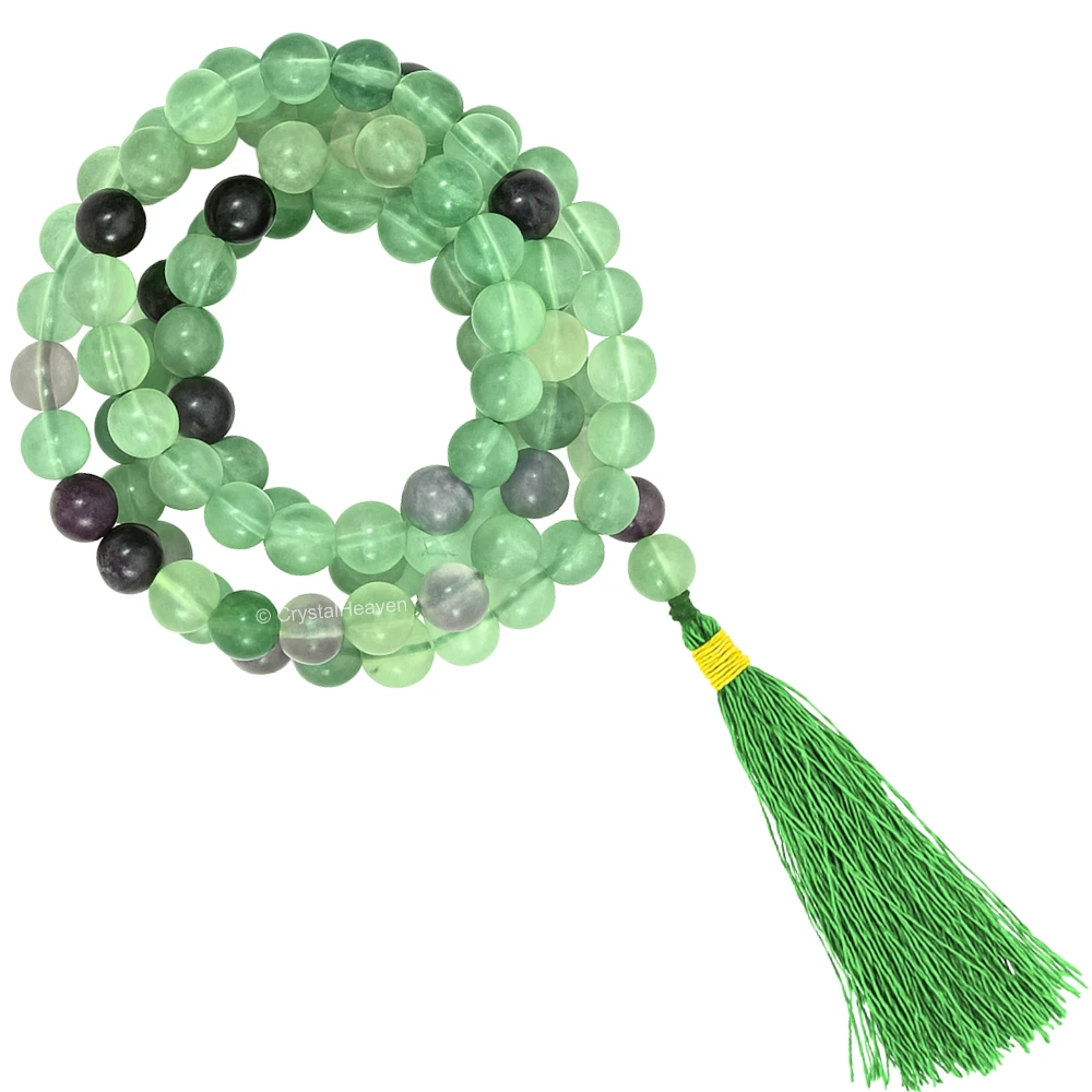 Multi Fluorite Japa Mala (Without Knot)