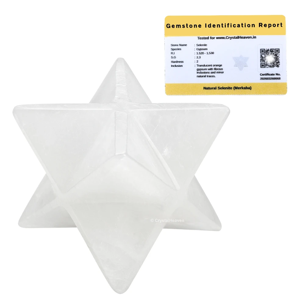 Selenite Crystal Merkaba (45-55 mm)