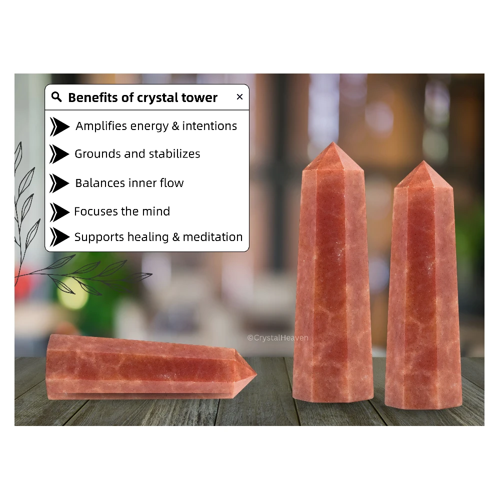 Strawberry Quartz Tower (2" to 3" inch)