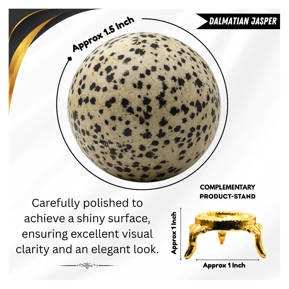 Dalmatian Jasper Sphere (1.5 Inch)