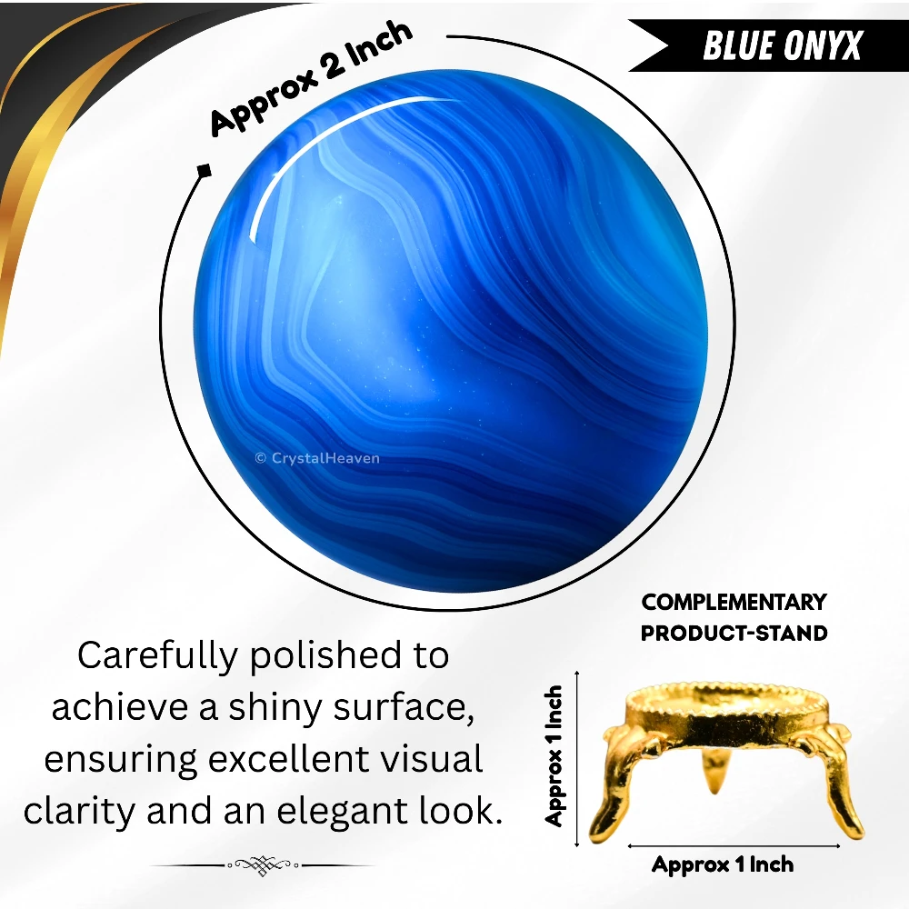 Blue Onyx Sphere (2 Inch)
