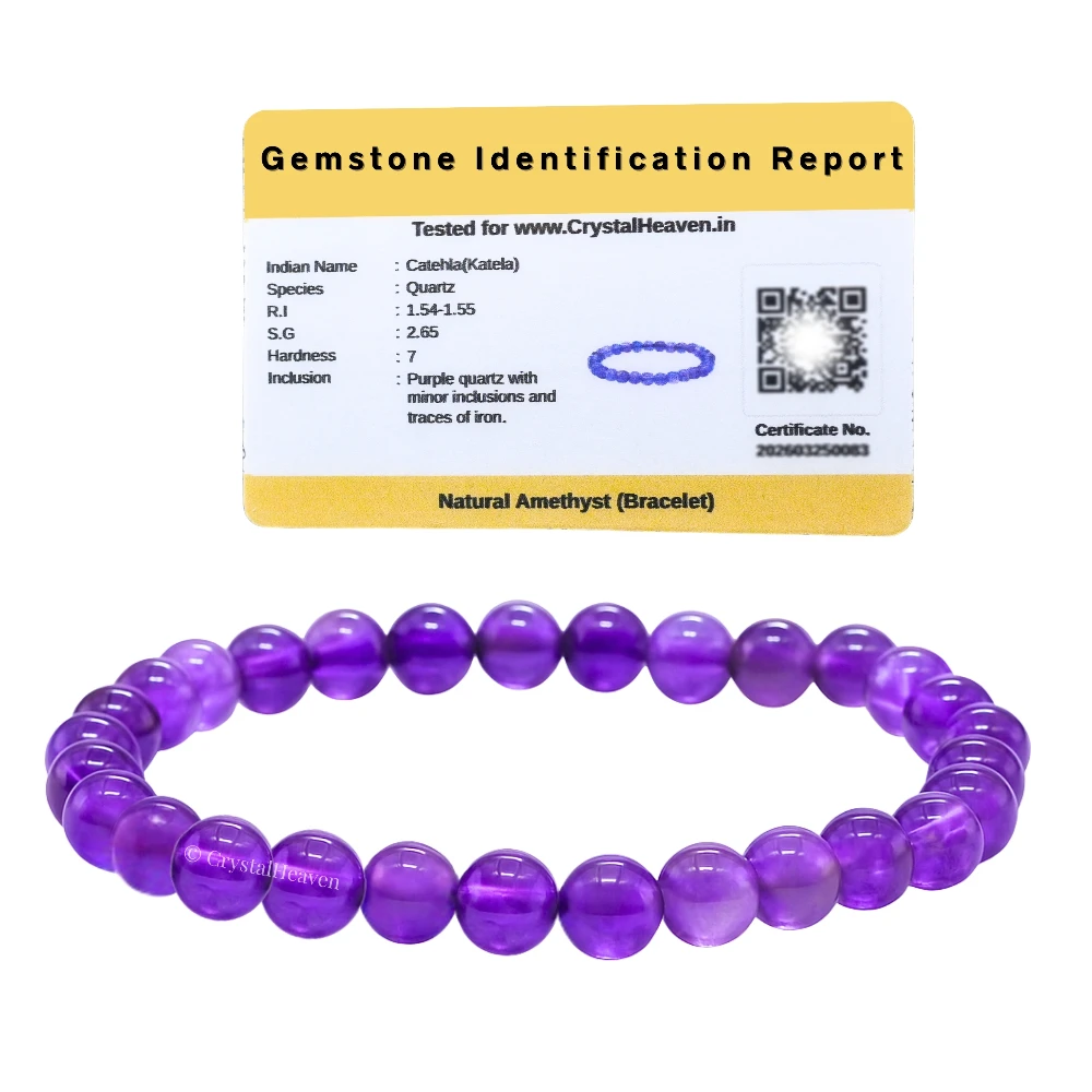Amethyst Healing Crystal Bracelets - 6mm Beads