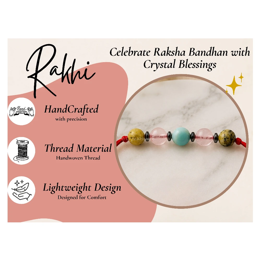 Love and Happiness Rakhi for Brother (Set of 5)