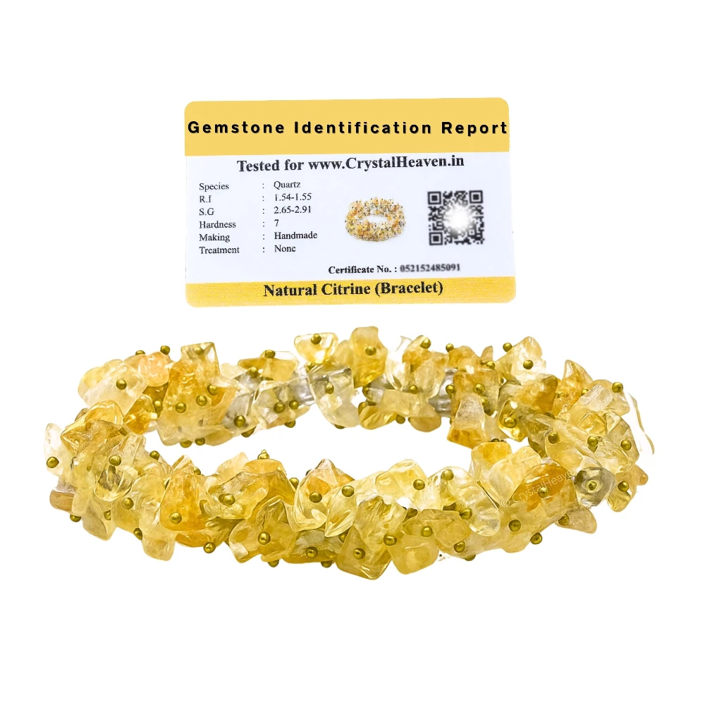 Citrine Chips Bead Bracelet
