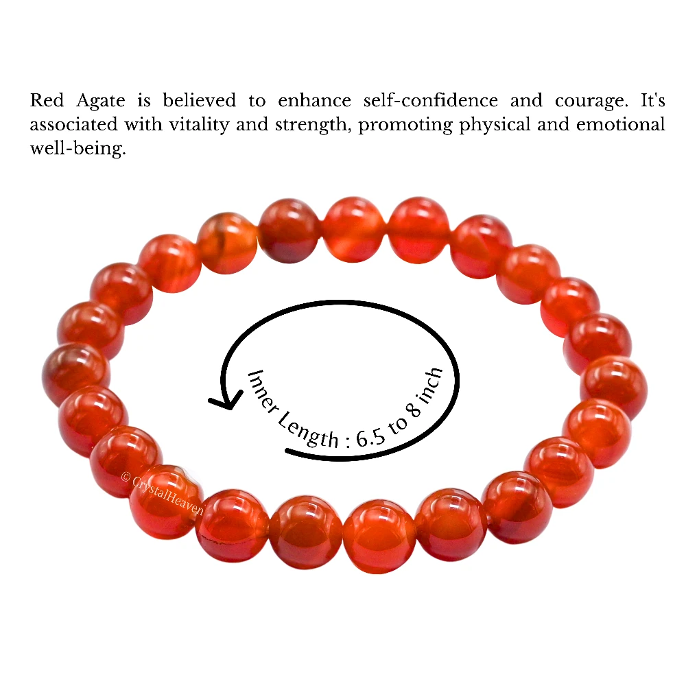 Red Agate Bracelet (Elastic)
