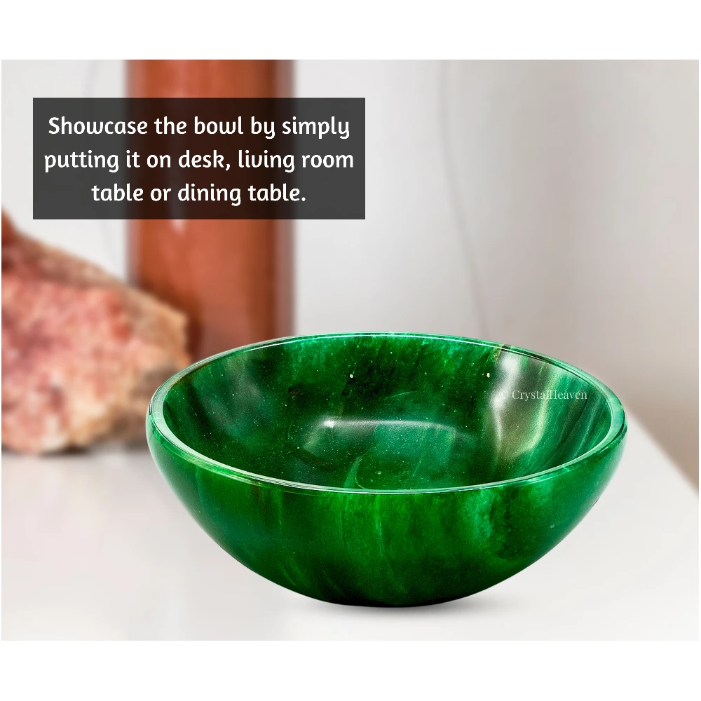 Dark Green Aventurine Crystal Bowl - 3 Inch