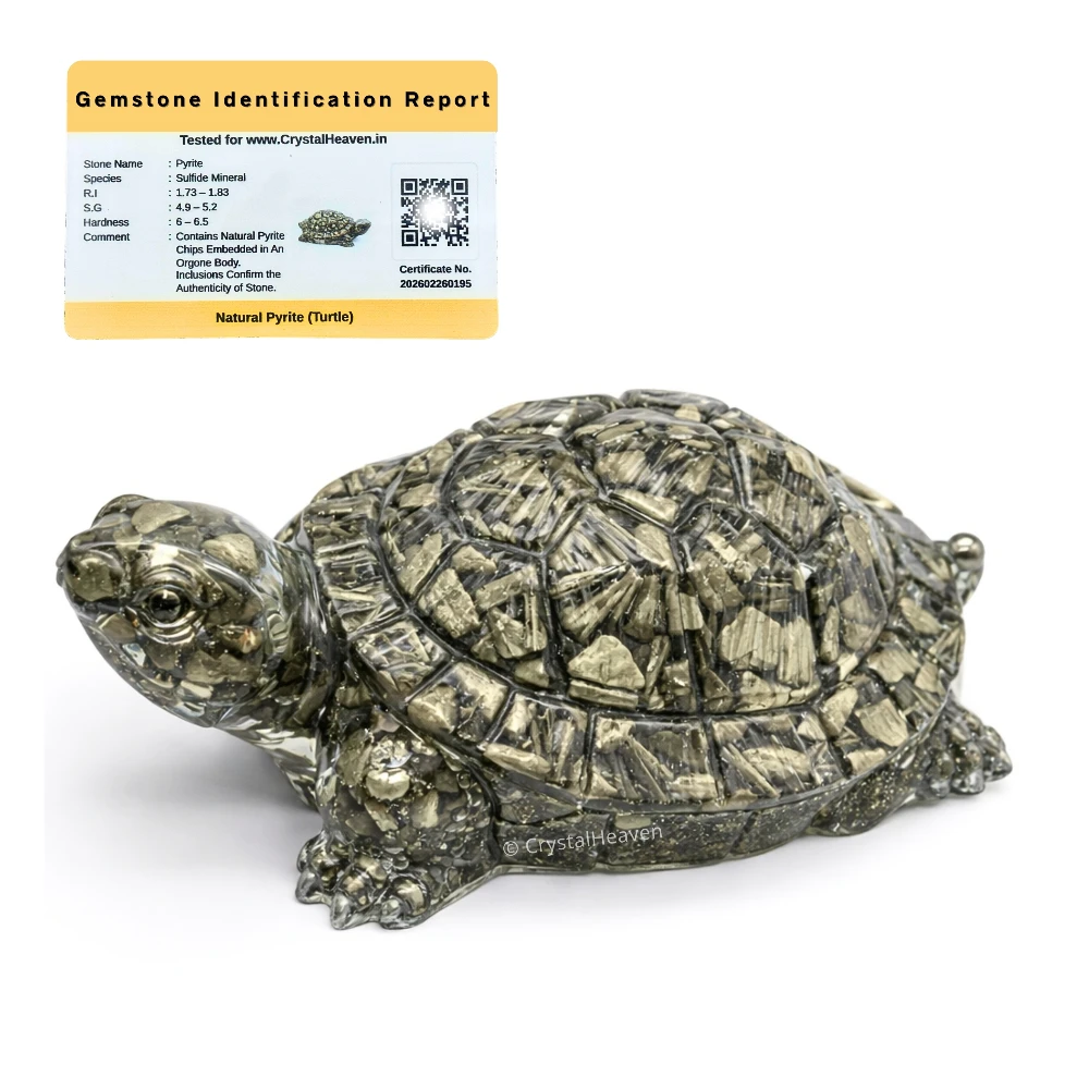 Natural Pyrite Tortoise Kachhua (2.7 Inch)