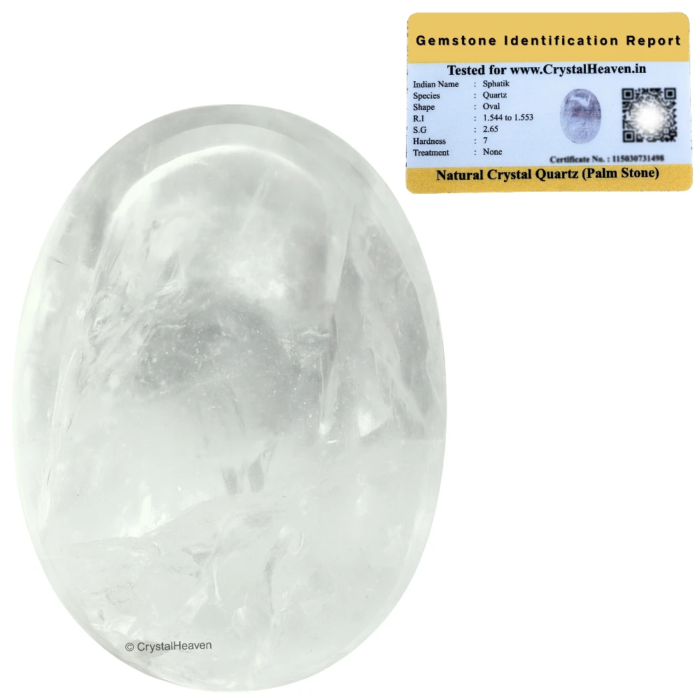 Clear Quartz Palm Stone