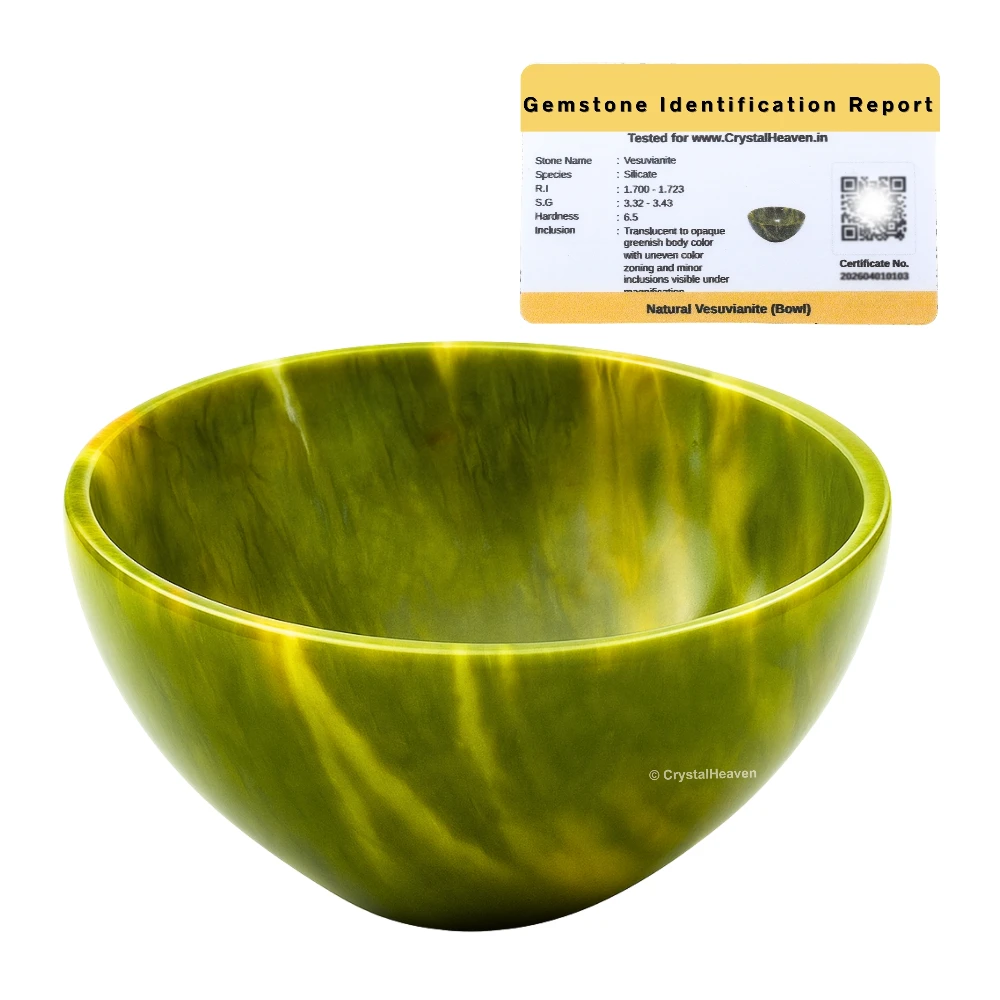 Vesuvianite Crystal Bowl - 2 Inch