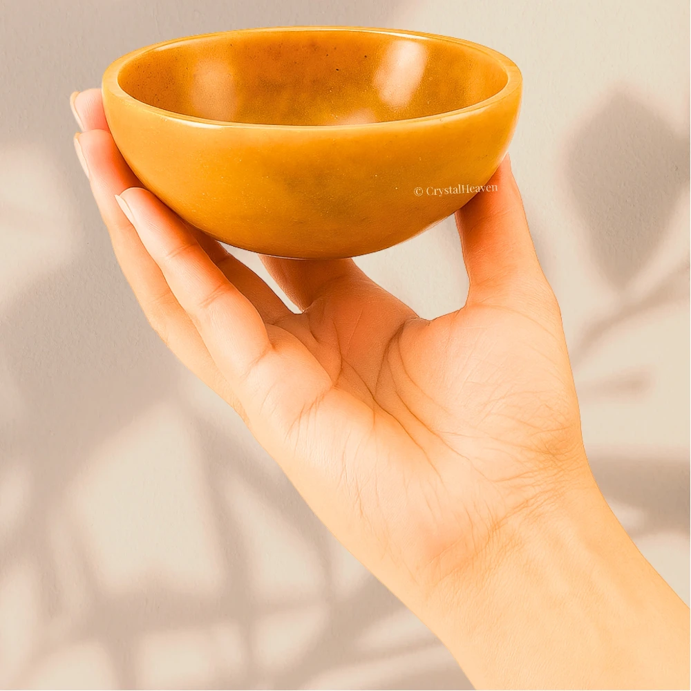 Yellow Jasper Crystal Bowl - 3 Inch