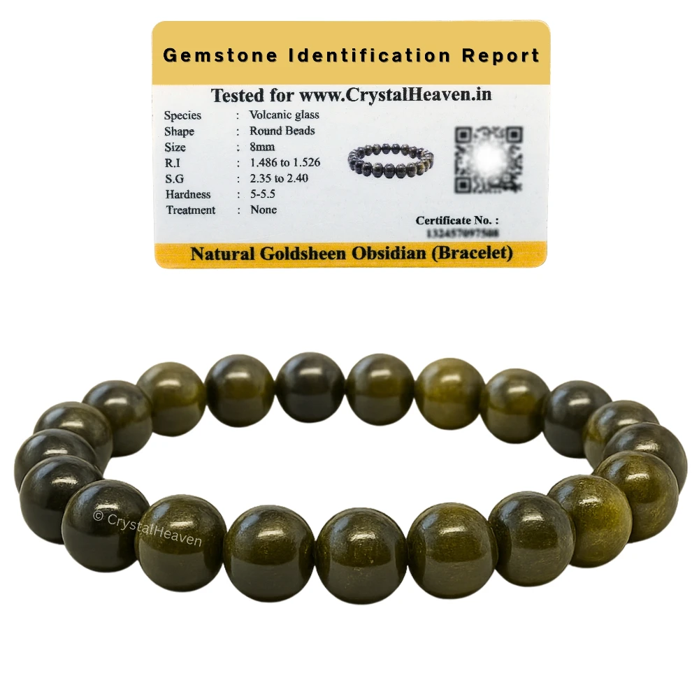 Gold Sheen Obsidian Bracelet (Elastic)