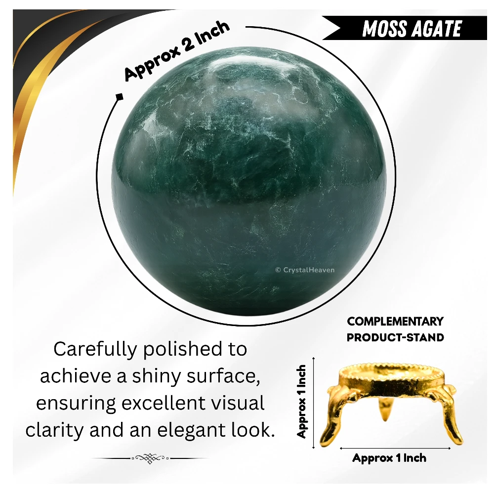 Moss Agate Sphere (2 Inch)