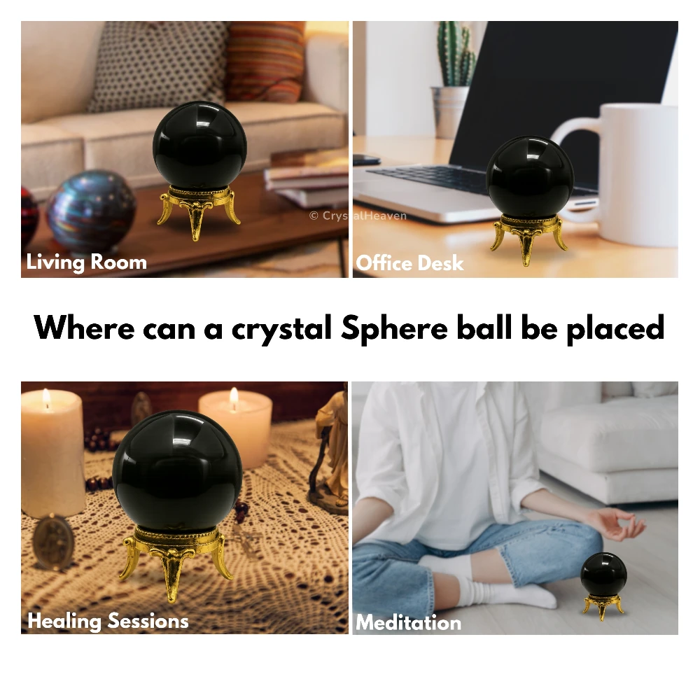 Black Agate Sphere (1.5 Inch)