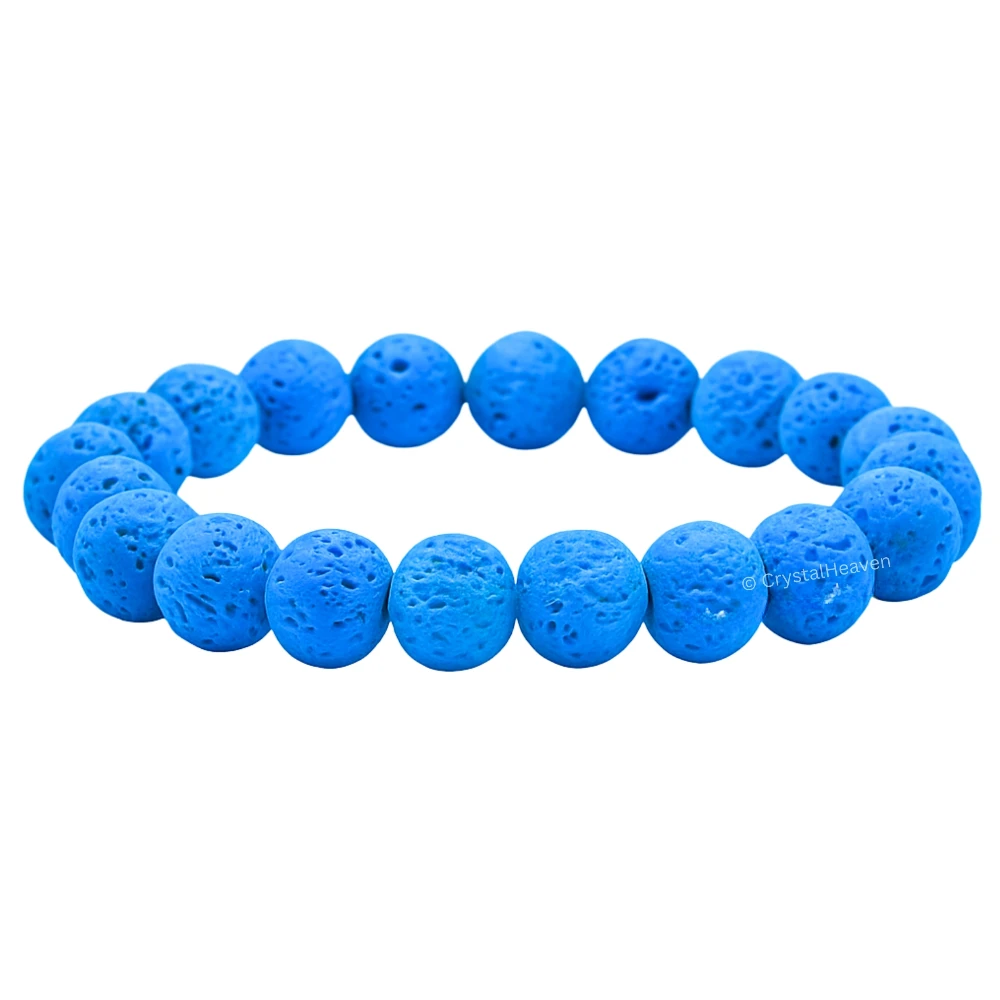 Blue Lava Stone Bracelet (Elastic)