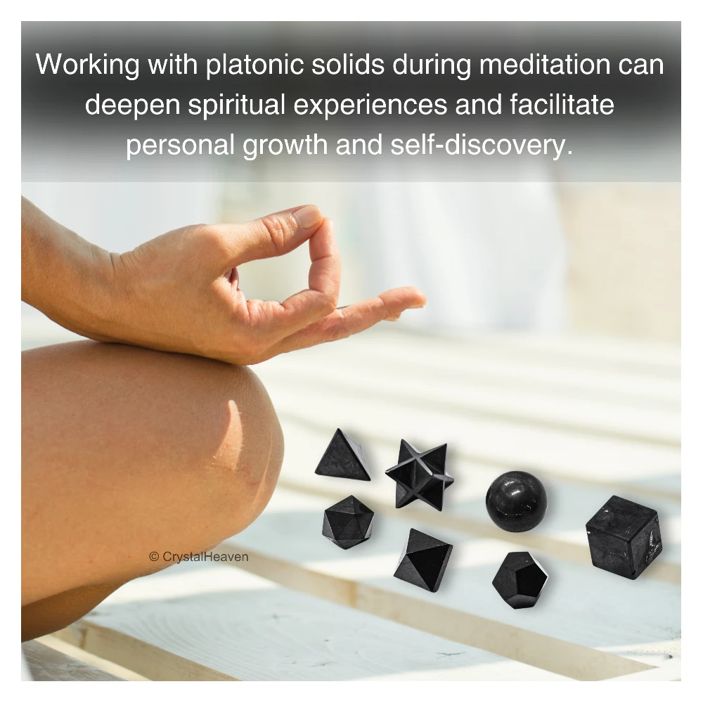 Shungite Platonic Solid - 7 Pcs