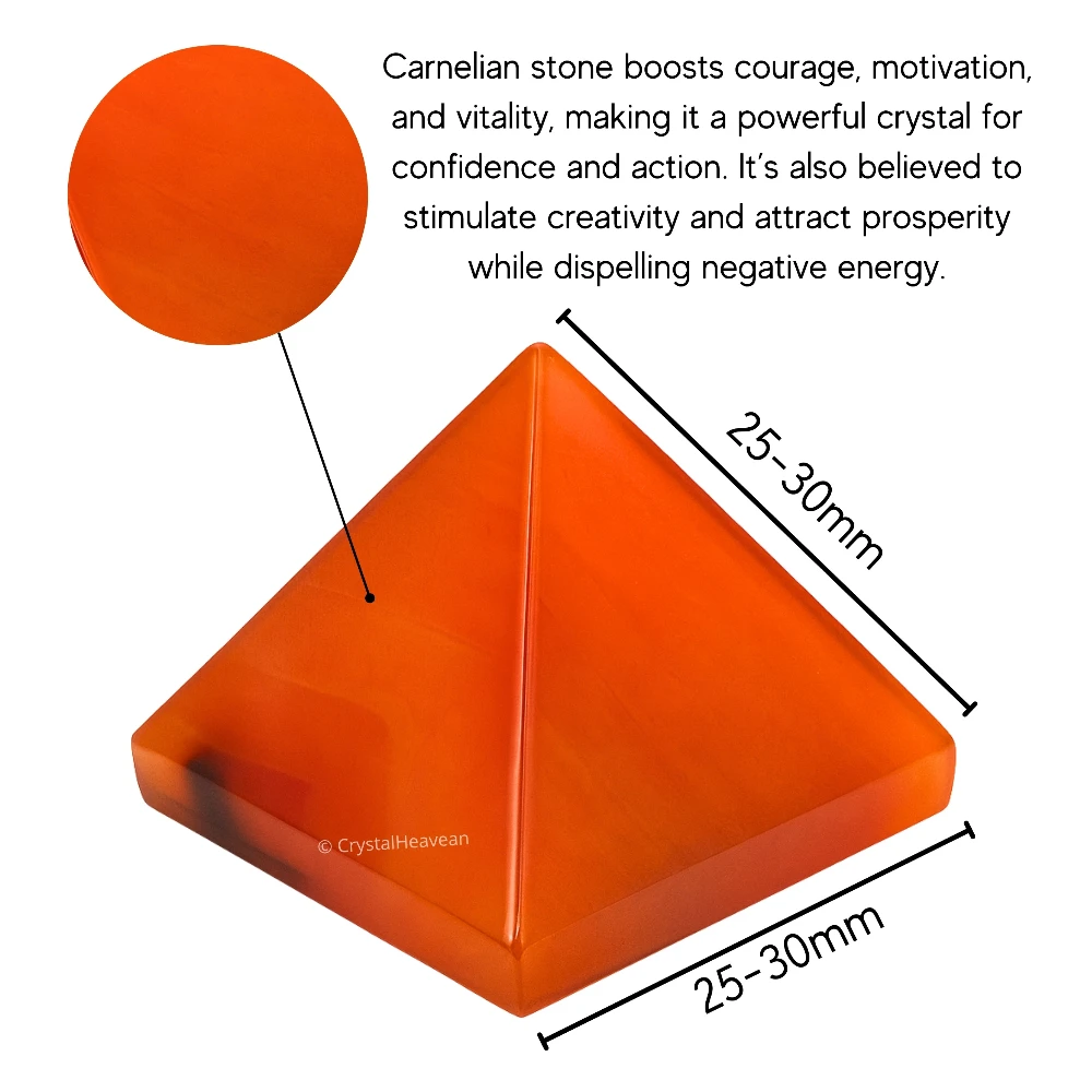 Carnelian Pyramid (1 Inch)