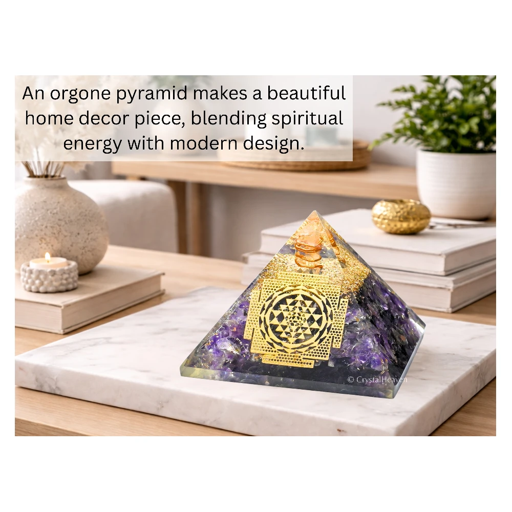 Amethyst Orgone Pyramid (Shriyantra)