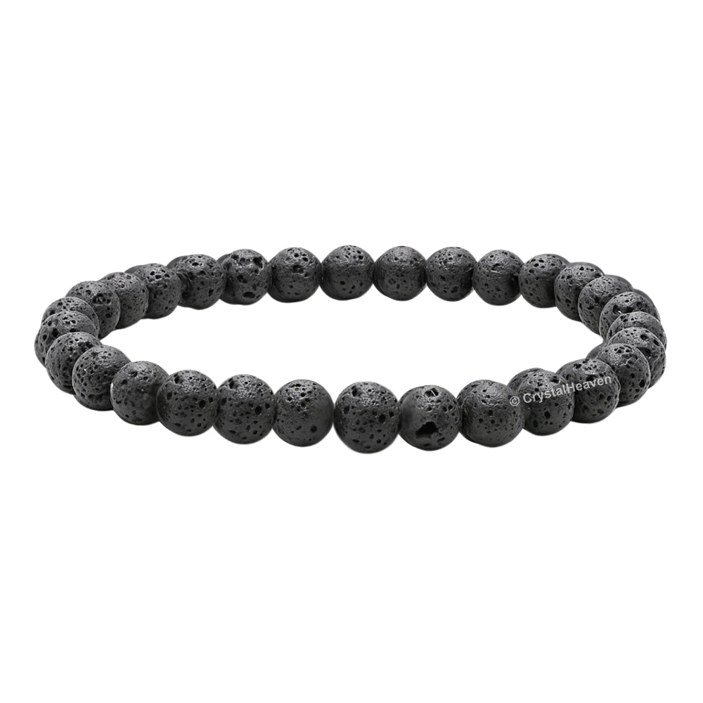 Lava Stone Healing Crystal Bracelets - 6mm Beads