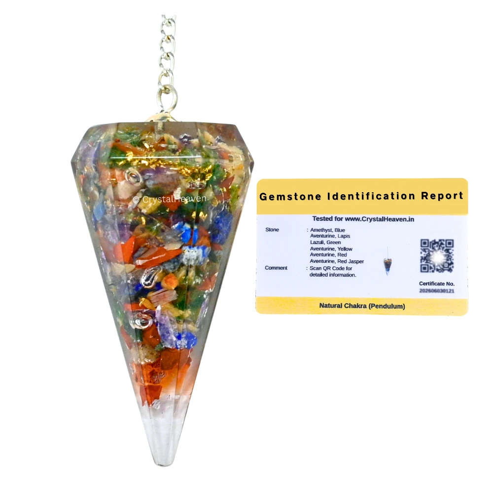 Multi Chakra Crystal Orgone Pendulum