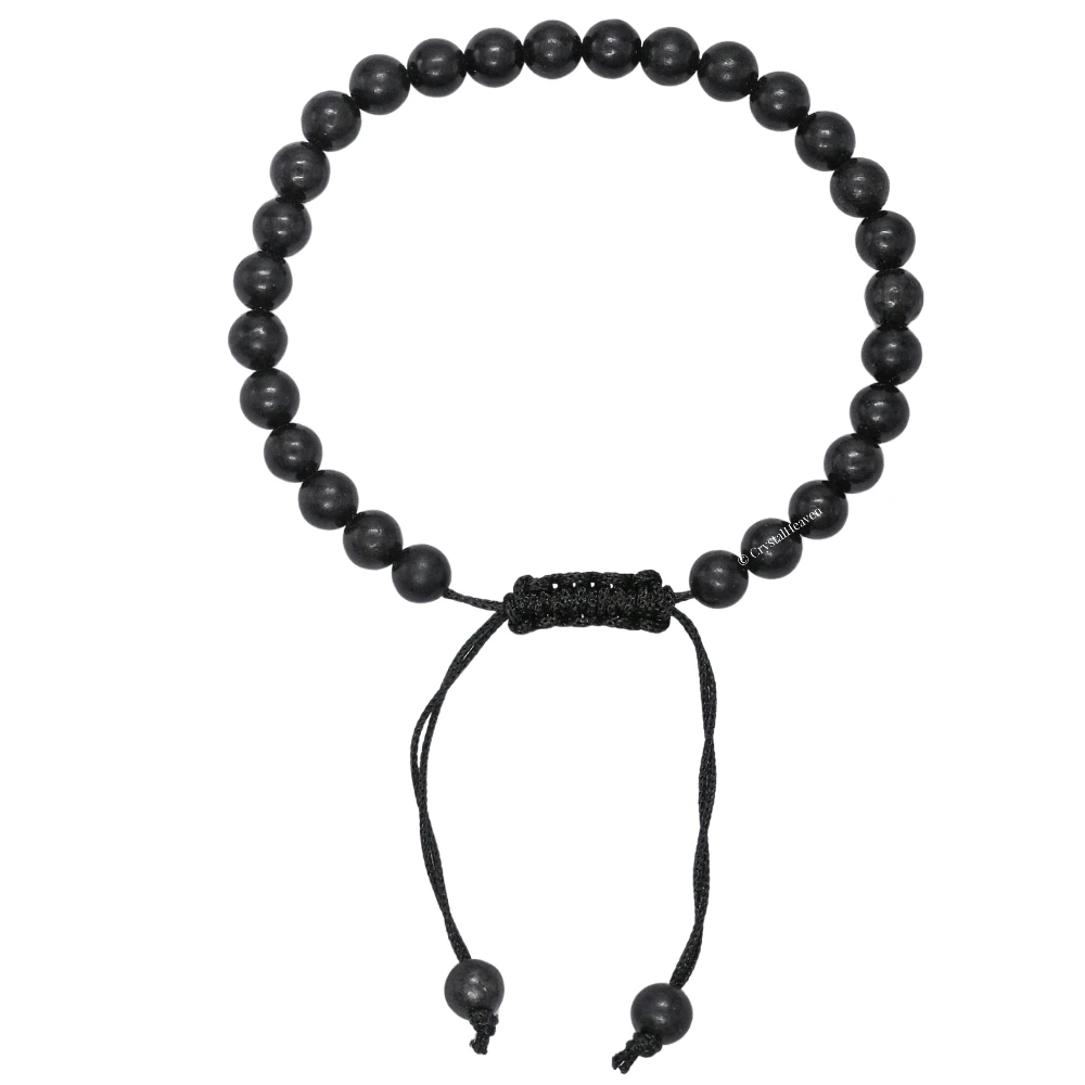 Shungite Healing Crystal Bracelets - 6mm Beads (Adjustable)