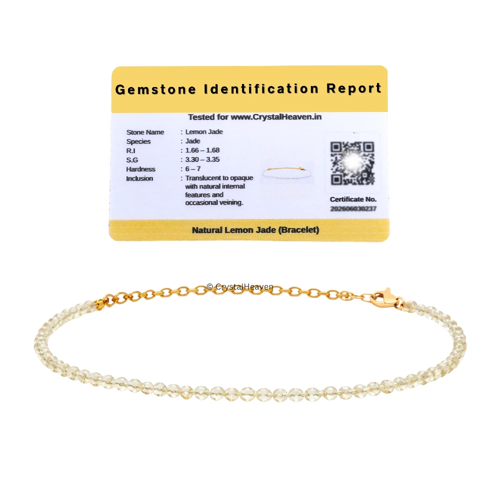 Lemon Quartz Bracelets - 2mm Faceted Beads (Gold)