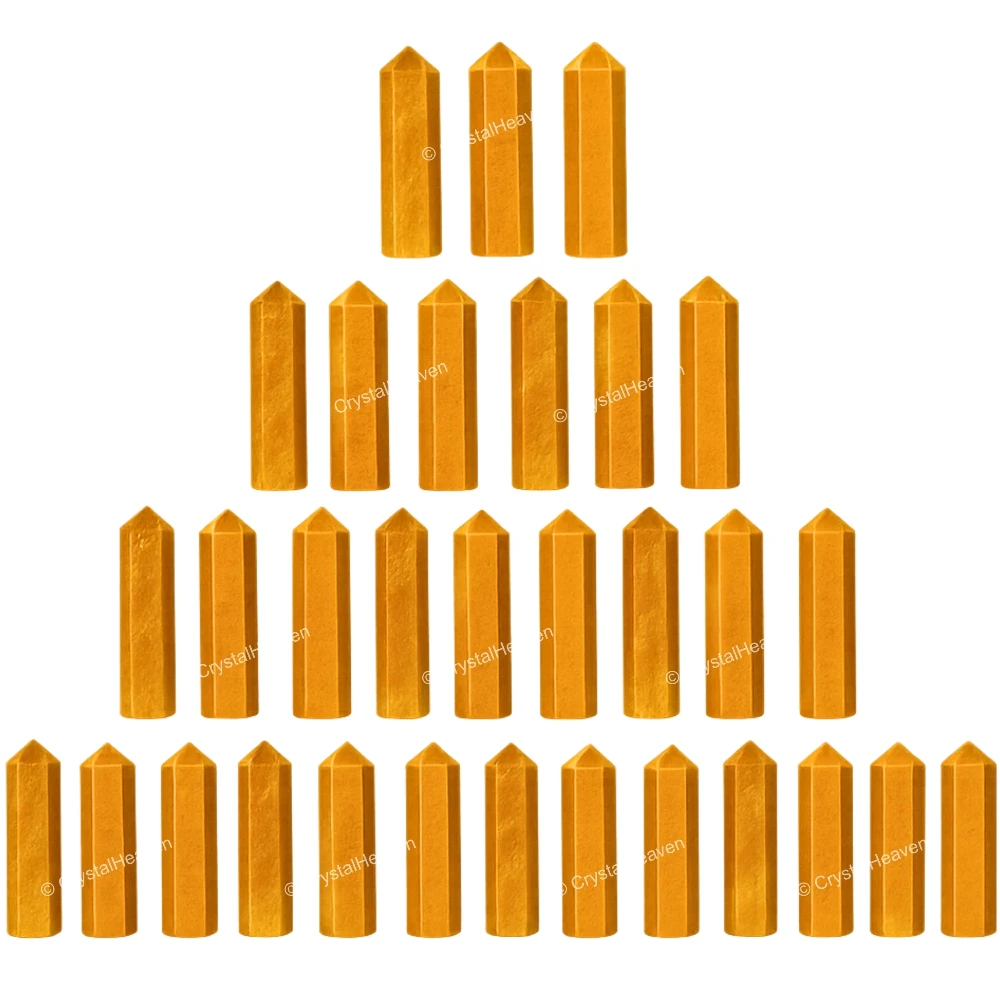 Yellow Jasper Pencil Points (Set of 50)