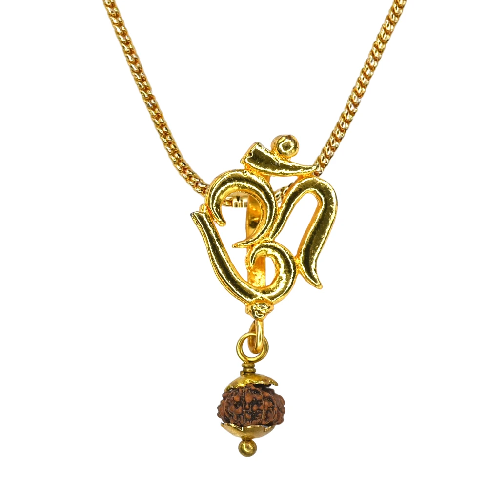 14 Mukhi Rudraksha OM Pendant