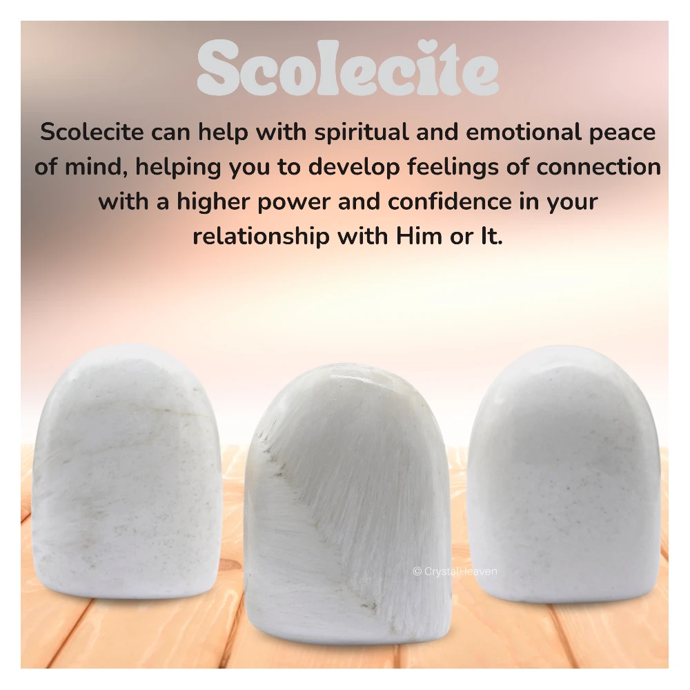 Scolecite Standing Palm Stone (Regular)