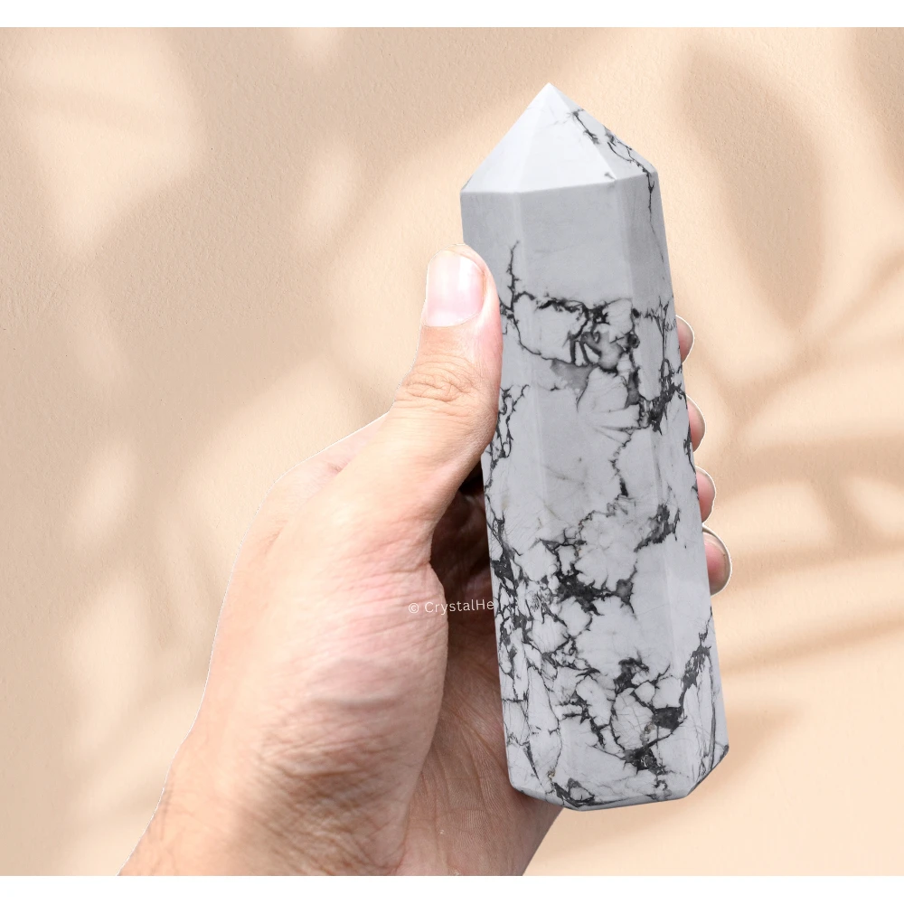Large Howlite Tower