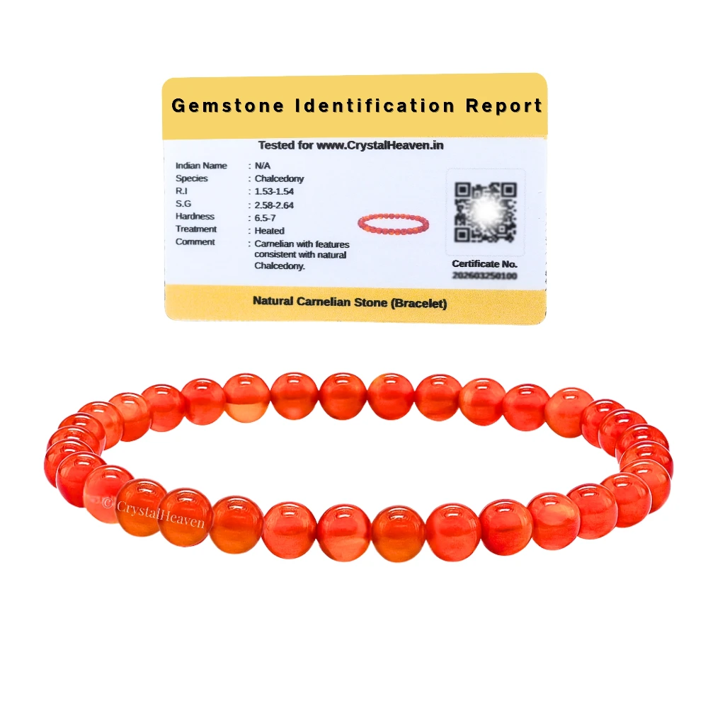 Carnelian Healing Crystal Bracelets - 6mm Beads