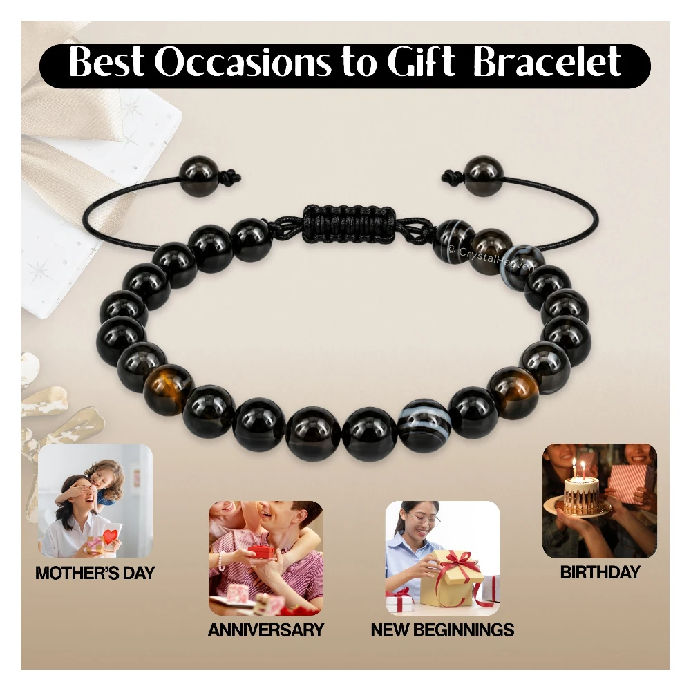 Black Sulemani Hakik Bracelet (Adjustable)