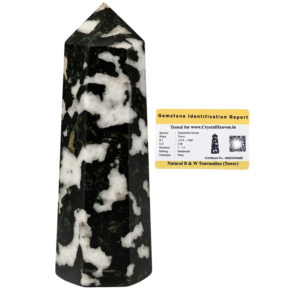Black and White Tourmaline Tower (3" to 4" inch)