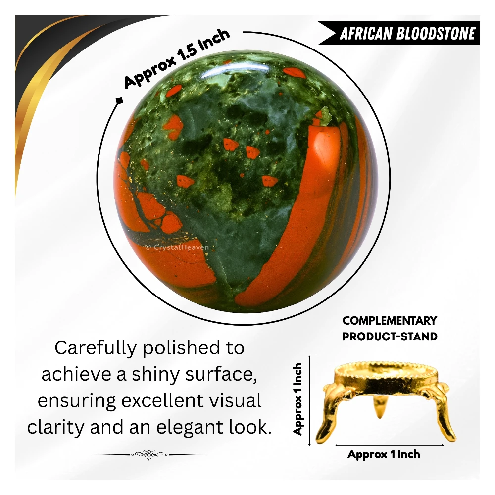 African Bloodstone Sphere (1.5 Inch)