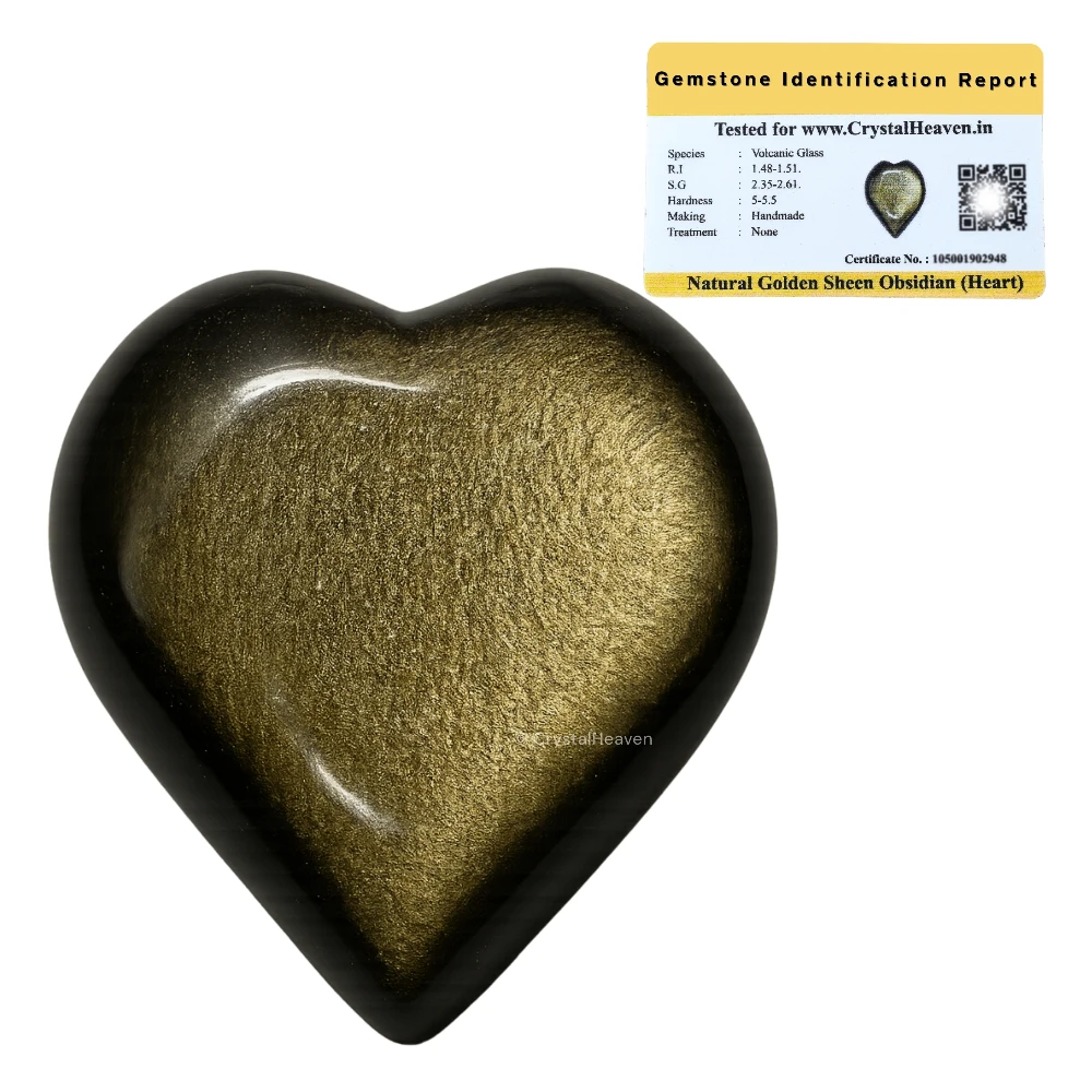 Golden Sheen Obsidian Heart