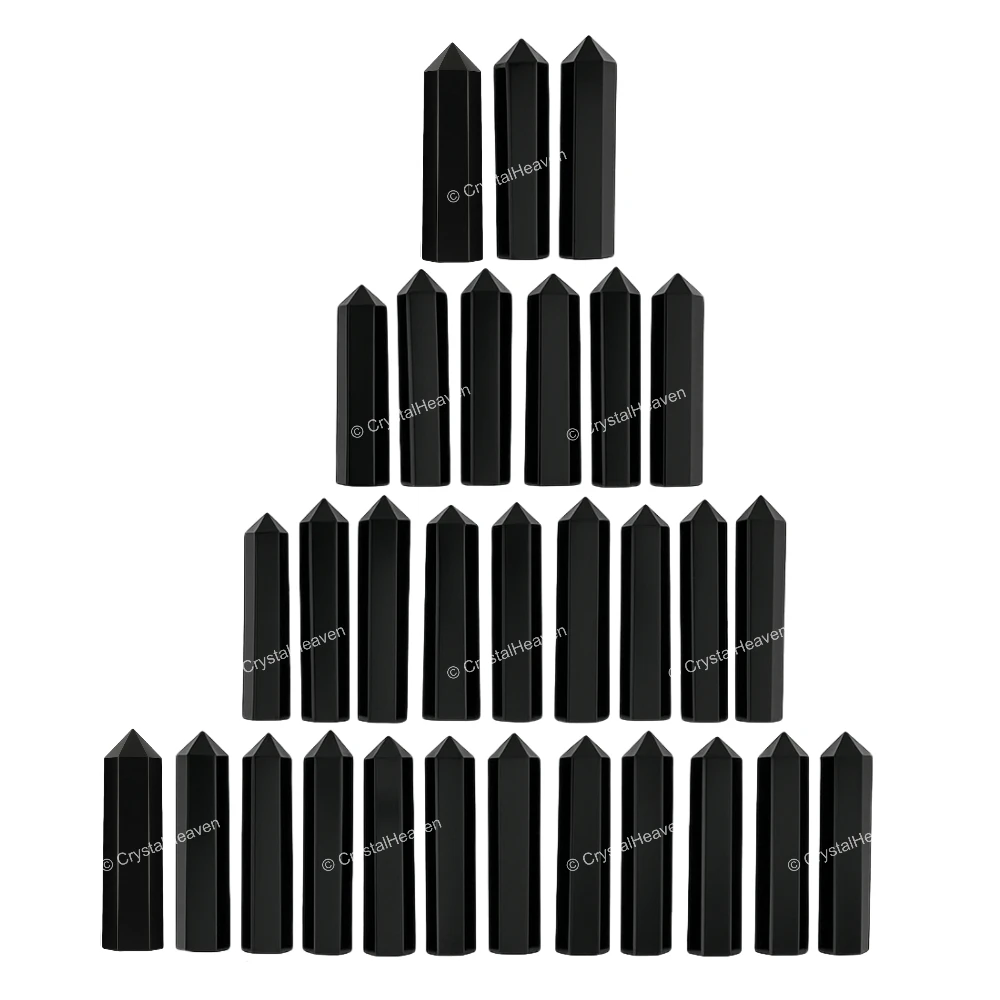 Black Obsidian Pencil Points (Set of 50)