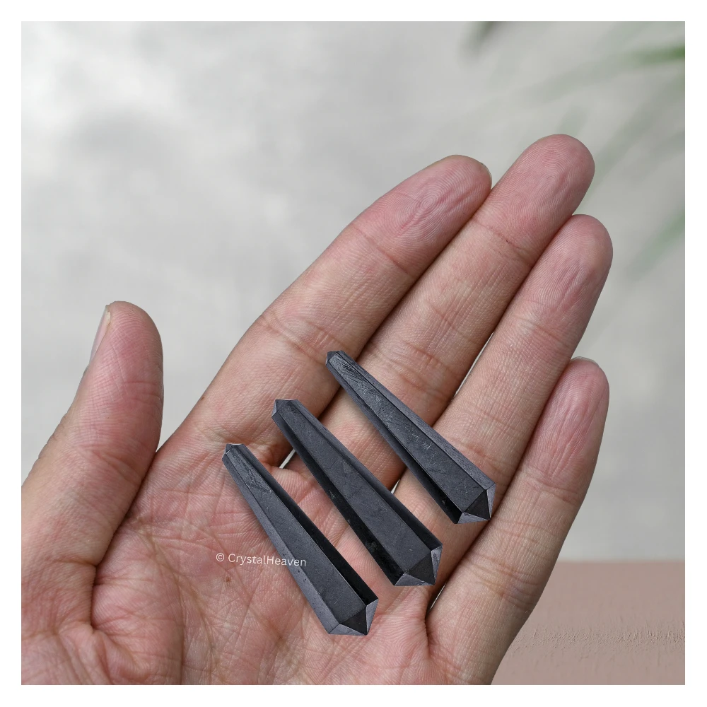 Shungite Pencil Points (Double Terminated) (Set of 10)