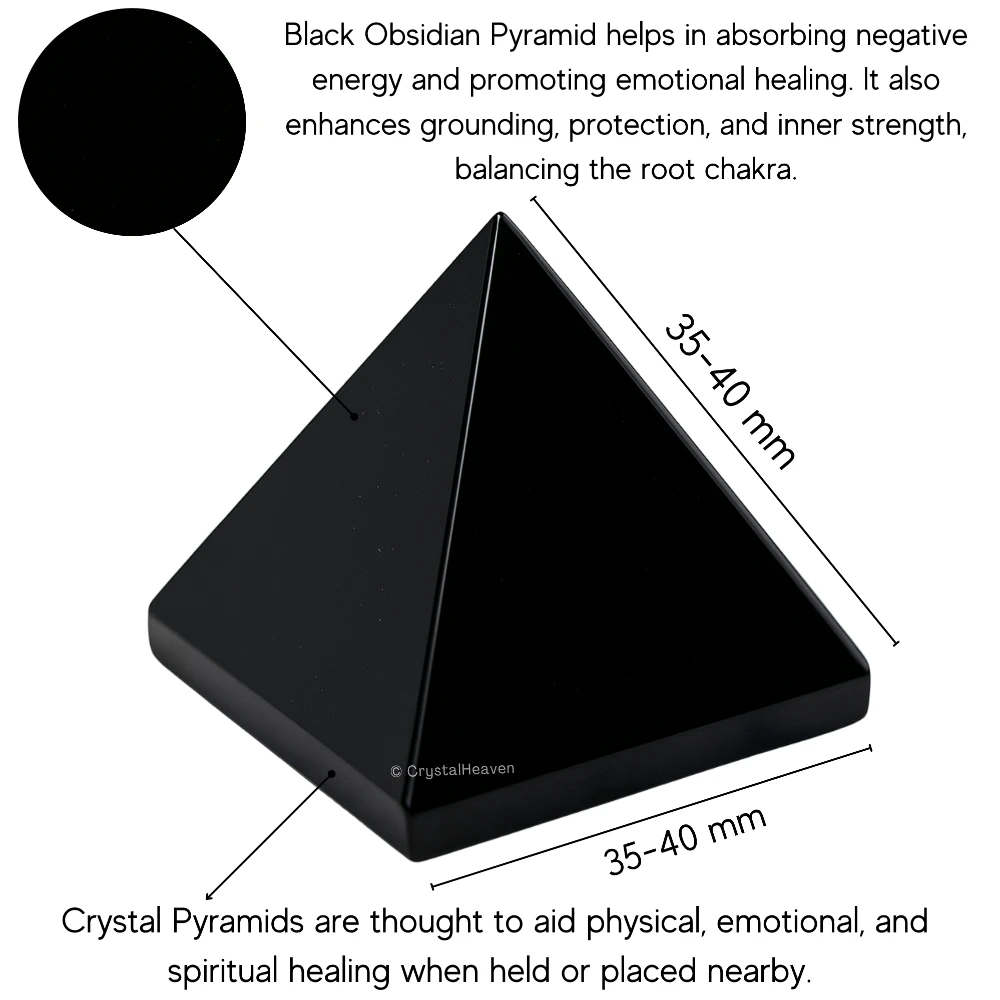 Black Obsidian Pyramid (1.5 Inch)