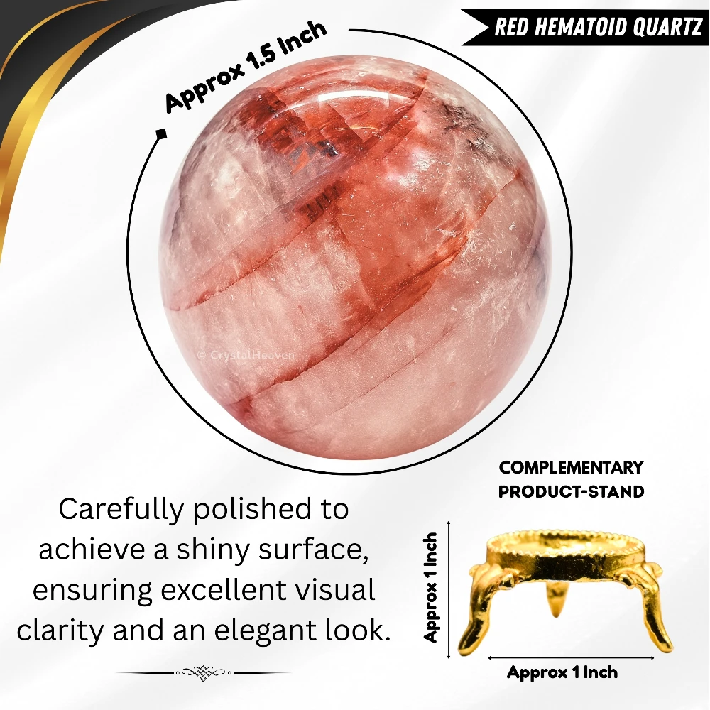 Red Hematoid Quartz Sphere (1.5 Inch)