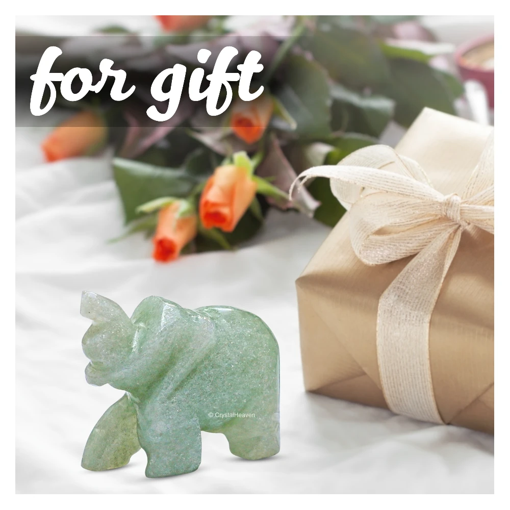 Green Aventurine Crystal Elephant