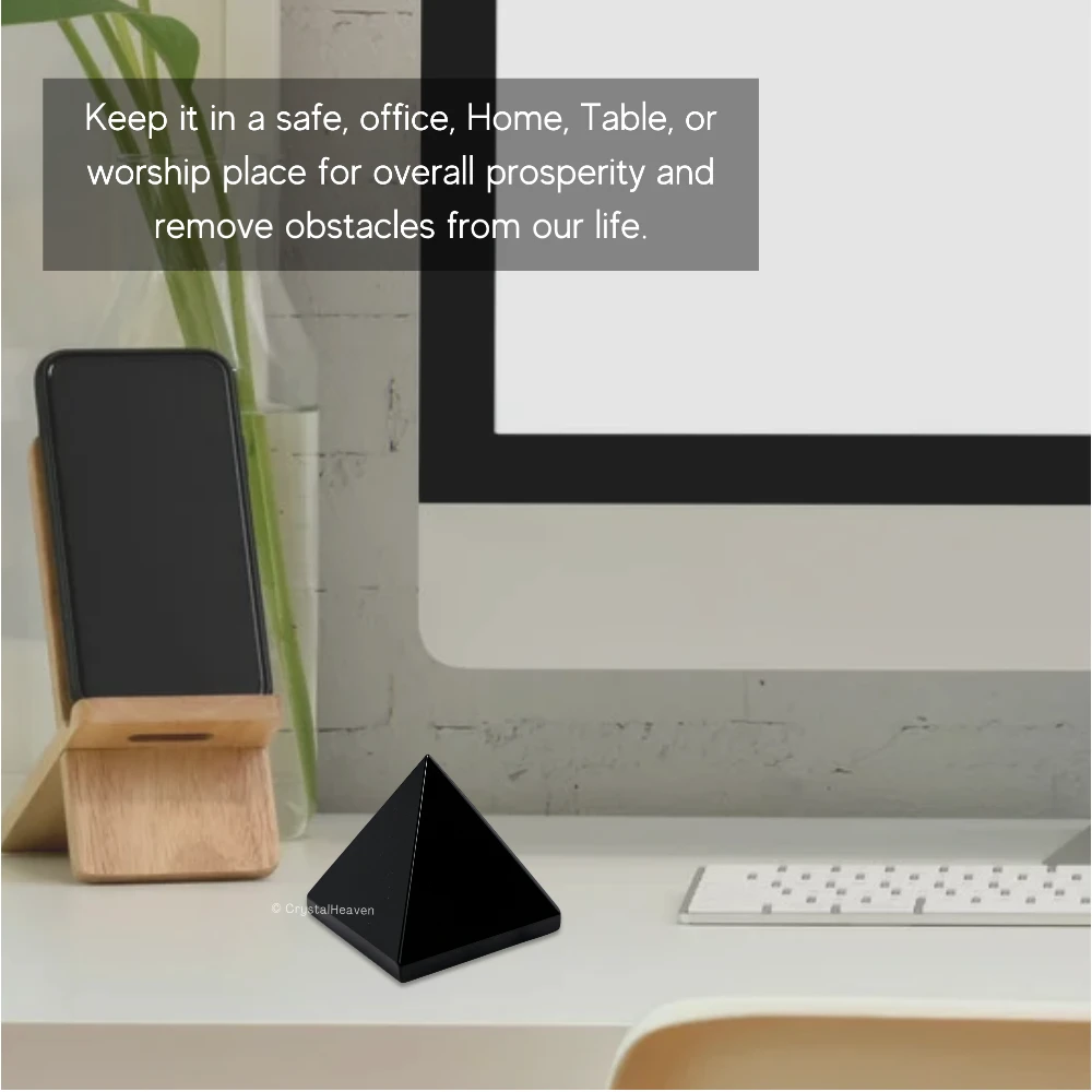 Black Obsidian Pyramid (1.5 Inch)