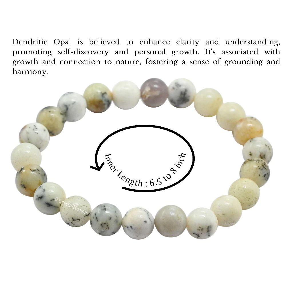 Dendrite Opal Bracelet (Elastic)