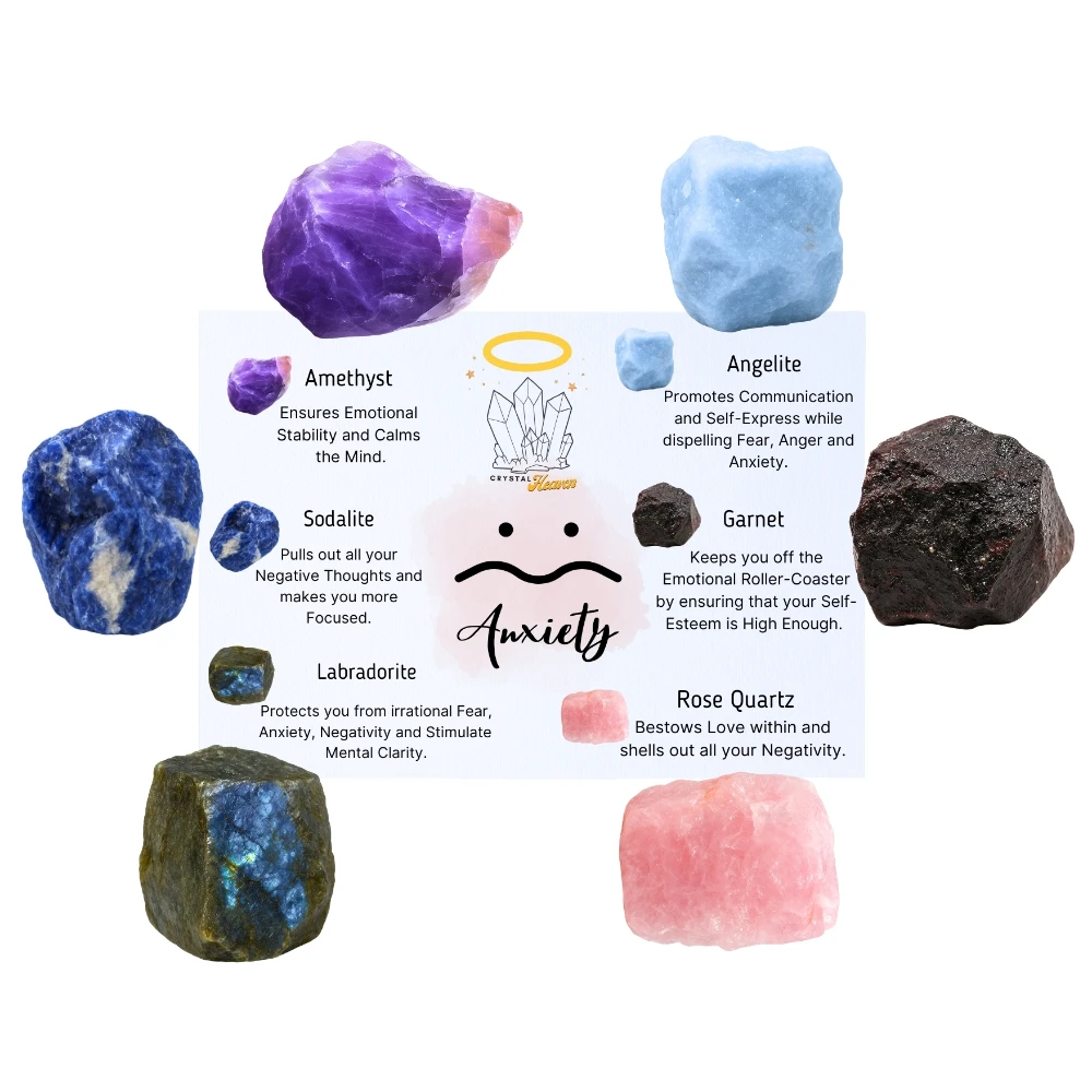 Anxiety Raw Crystals Set